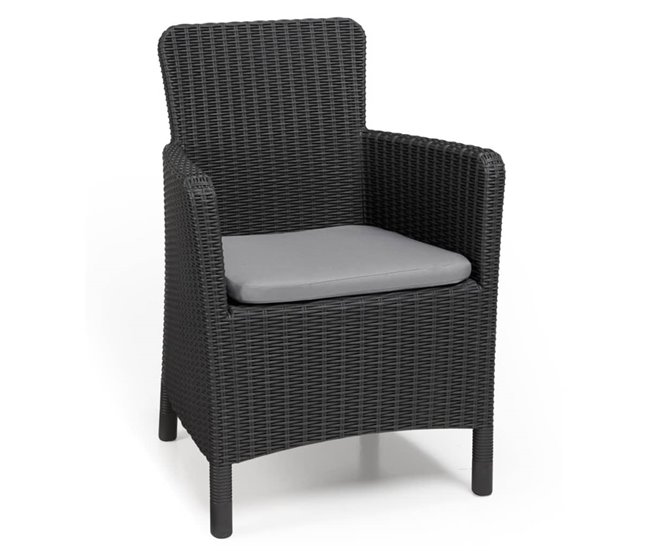 Conforama Silla de comedor de jardin Trenton grafito