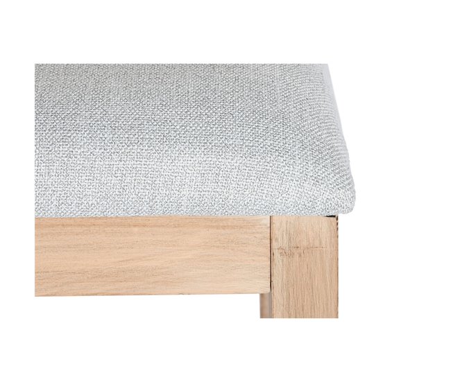 Conforama Silla De Comedor DKD Home Decor Abeto Poliéster Gris Claro (46 X 61 X 86 Cm)