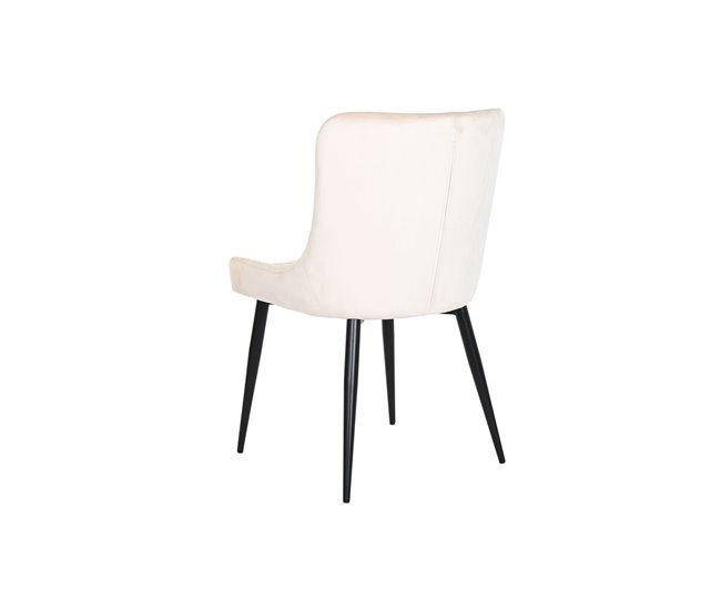 Conforama Silla De Comedor DKD Home Decor Beige Metal Poliéster (56 X 51 X 84 Cm)