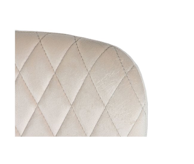Conforama Silla De Comedor DKD Home Decor Beige Metal Poliéster (56 X 51 X 84 Cm)