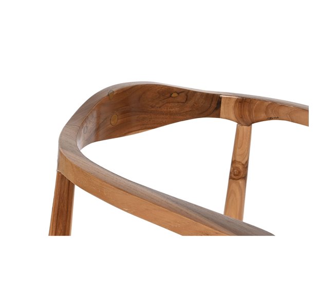 Conforama Silla De Comedor DKD Home Decor Blanco Marrón Natural 59 X 55 X 78 Cm