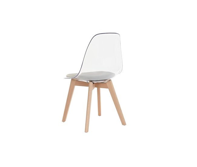 Conforama Silla De Comedor DKD Home Decor Gris Madera Policarbonato (54 X 47 X 81 Cm)
