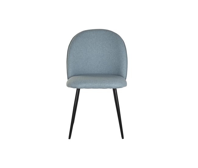 Conforama Silla De Comedor DKD Home Decor Negro Azul 50 X 52 X 84 Cm
