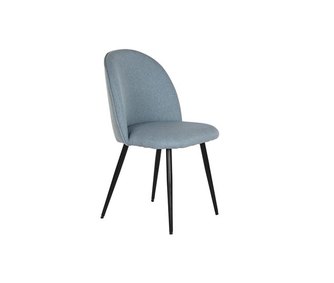 Conforama Silla de Comedor DKD Home Decor Negro Azul 50 x 52 x 84 cm