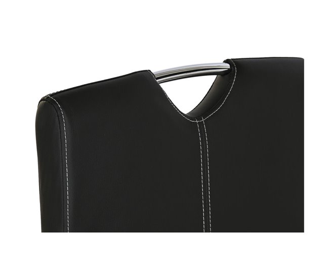 Conforama Silla De Comedor DKD Home Decor Negro Metal Poliuretano (59 X 45 X 102 Cm)