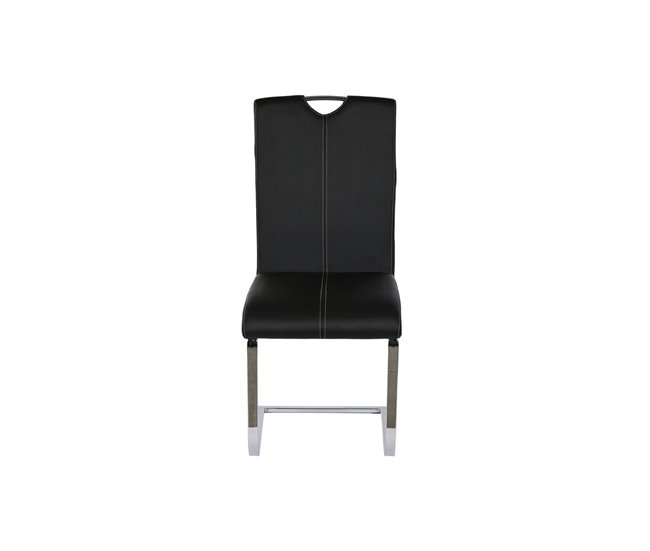 Conforama Silla De Comedor DKD Home Decor Negro Metal Poliuretano (59 X 45 X 102 Cm)