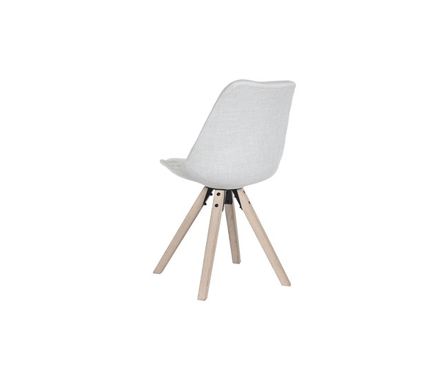 Conforama Silla De Comedor DKD Home Decor Poliéster Gris Claro Roble (48 X 44 X 84 Cm)