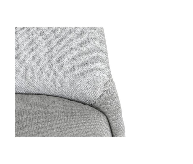 Conforama Silla De Comedor DKD Home Decor Poliéster Gris Claro Roble (48 X 44 X 84 Cm)
