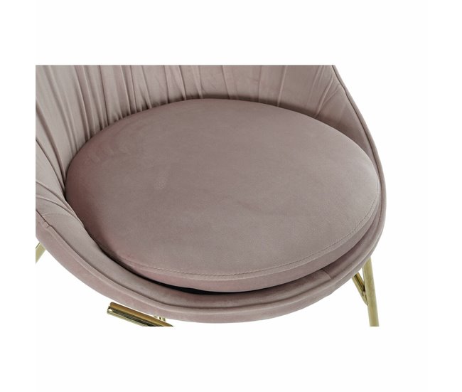 Conforama Silla De Comedor DKD Home Decor Rosa Dorado 60 X 60 X 85 Cm