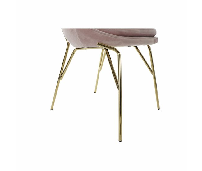 Conforama Silla De Comedor DKD Home Decor Rosa Dorado 60 X 60 X 85 Cm