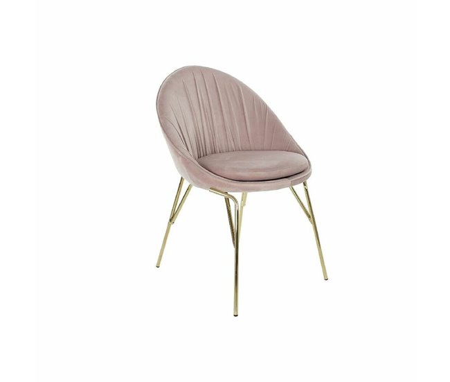 Conforama Silla de Comedor DKD Home Decor Rosa Dorado 60 x 60 x 85 cm