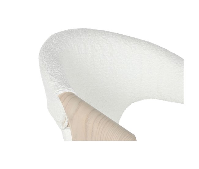 Conforama Silla De Comedor Home ESPRIT Blanco Poliéster Madera 55 5 X 67 5 X 80 5 Cm
