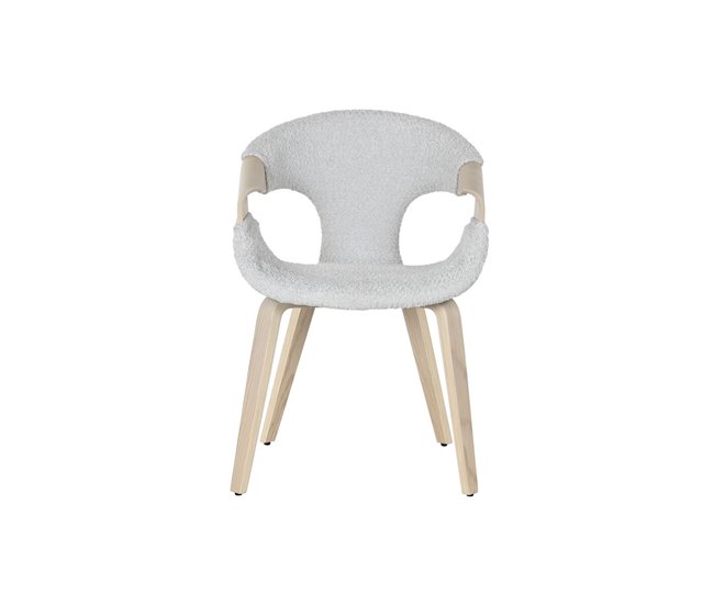 Conforama Silla De Comedor Home ESPRIT Gris Poliéster Madera 55 5 X 67 5 X 80 5 Cm