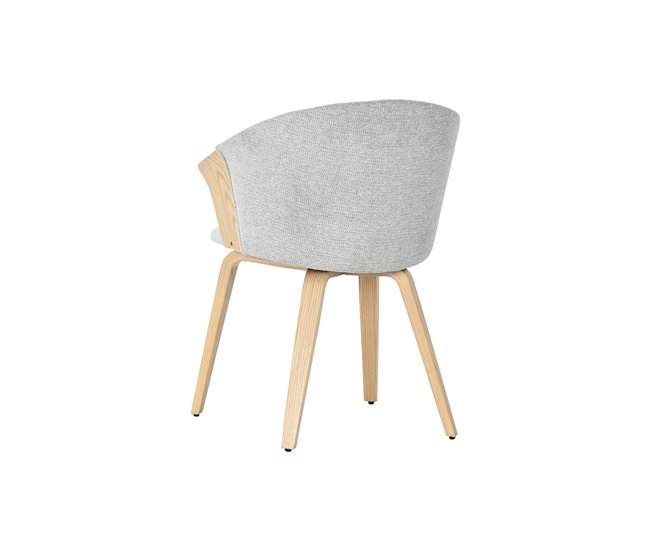 Conforama Silla De Comedor Home ESPRIT Gris Poliéster Madera 60 X 57 5 X 79 Cm