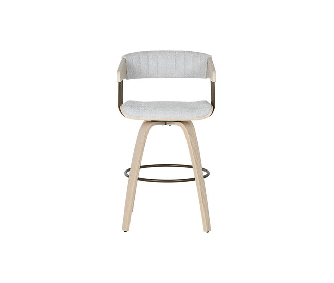 Conforama Silla De Comedor Home ESPRIT Gris Poliéster Madera 51 X 55 X 91 Cm