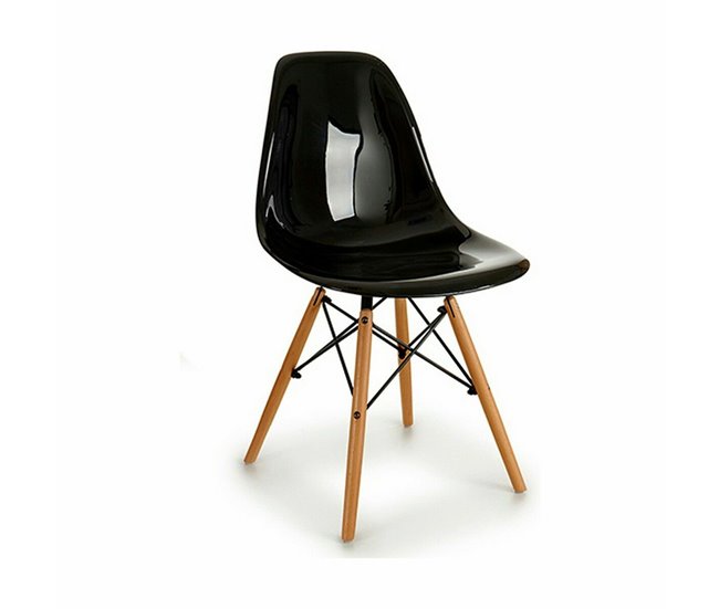 Conforama Silla De Comedor Kirk Negro 53 X 82 X 47 Cm (4 Unidades)