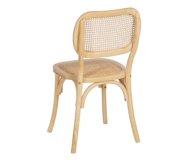 Conforama Silla De Comedor Natural Ratán Madera De Olmo 45 X 41 X 88 Cm