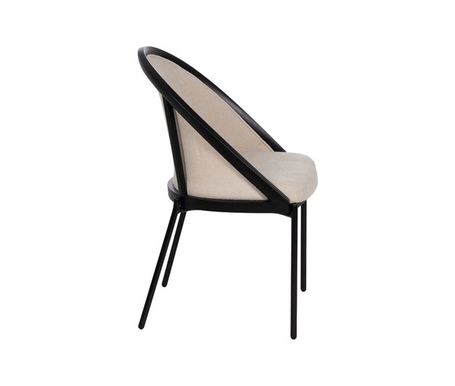 Conforama Silla De Comedor Negro Beige 54 X 47 5 X 82 3 Cm