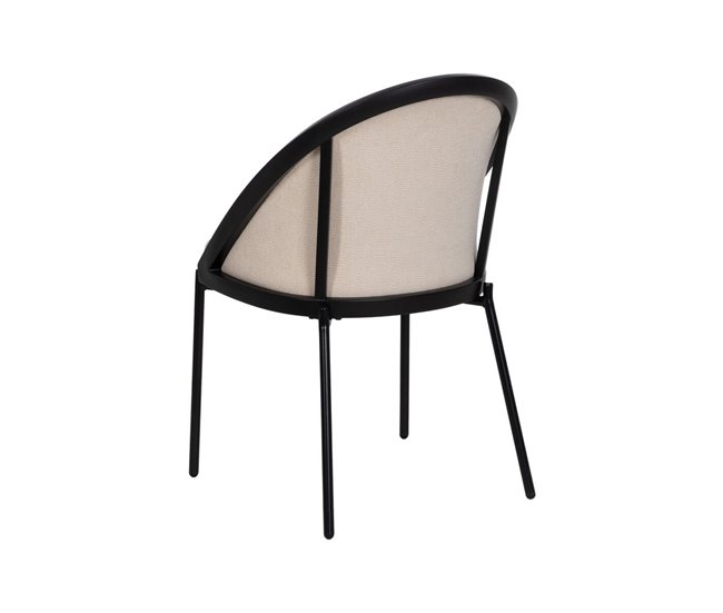 Conforama Silla De Comedor Negro Beige 54 X 47 5 X 82 3 Cm