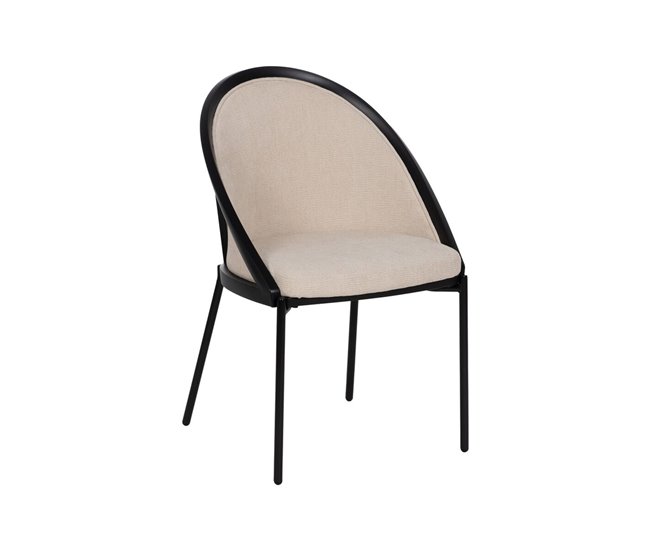 Conforama Silla de Comedor Negro Beige 54 x 47 5 x 82 3 cm