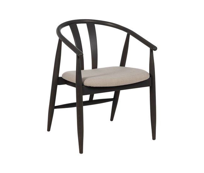 Conforama Silla de Comedor Negro Beige 56 5 x 57 x 76 cm