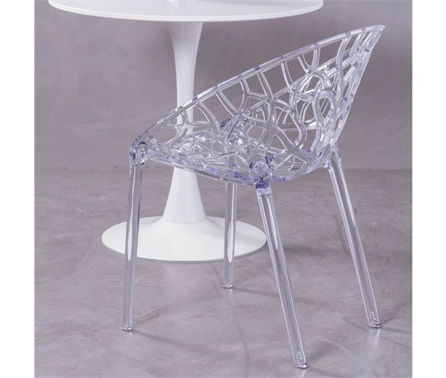 Conforama Silla De Diseño En Plástico De Policarbonato Transparente Apta Para Exterior - Chrystal