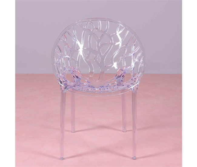 Conforama Silla De Diseño En Plástico De Policarbonato Transparente Apta Para Exterior - Chrystal