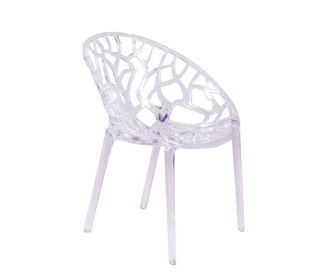 Conforama Silla de diseño en plástico de policarbonato transparente apta para exterior - Chrystal