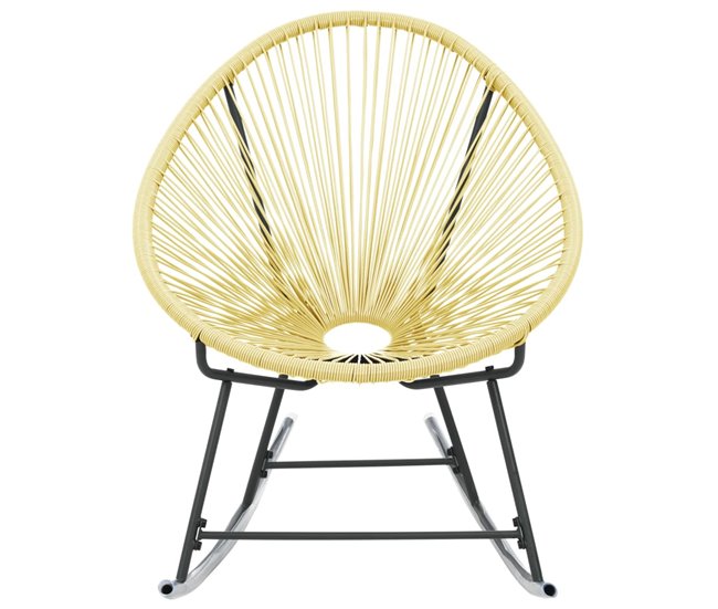 Conforama Silla de jardin Acapulco ratán sintético beige