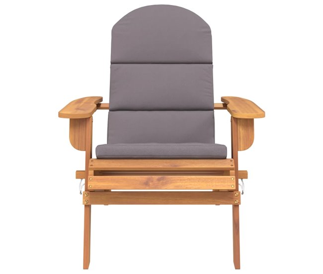 Conforama Silla De Jardin Adirondack Con Cojines Madera Maciza Acacia