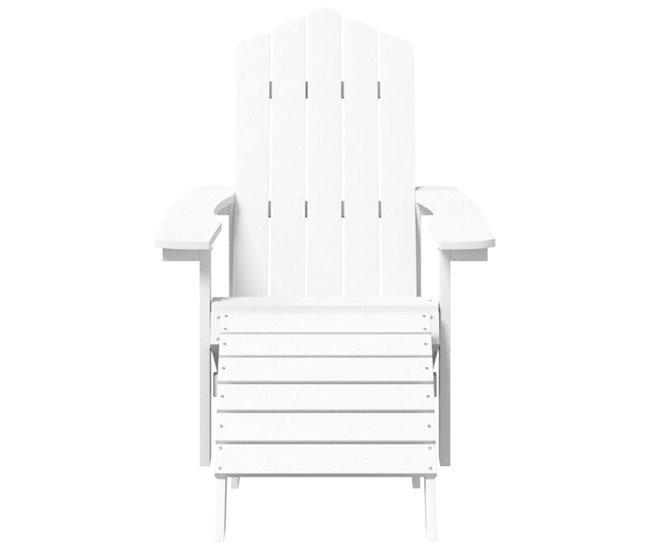 Conforama Silla De Jardin Adirondack Con Reposapiés HDPE Blanco