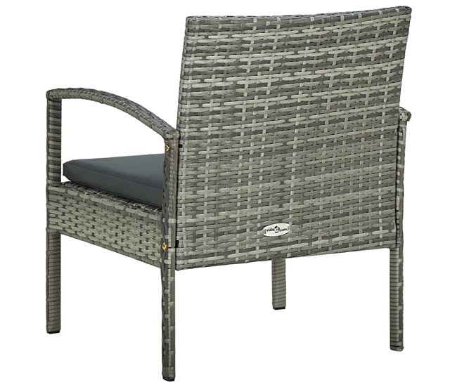 Conforama Silla De Jardin Con Cojin Ratán Sintético Gris