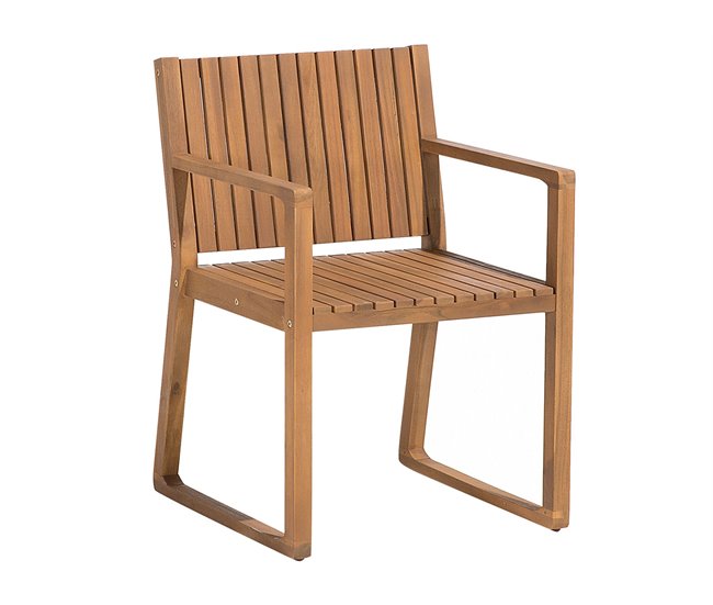 Conforama Silla de jardín de madera de acacia clara SASSARI
