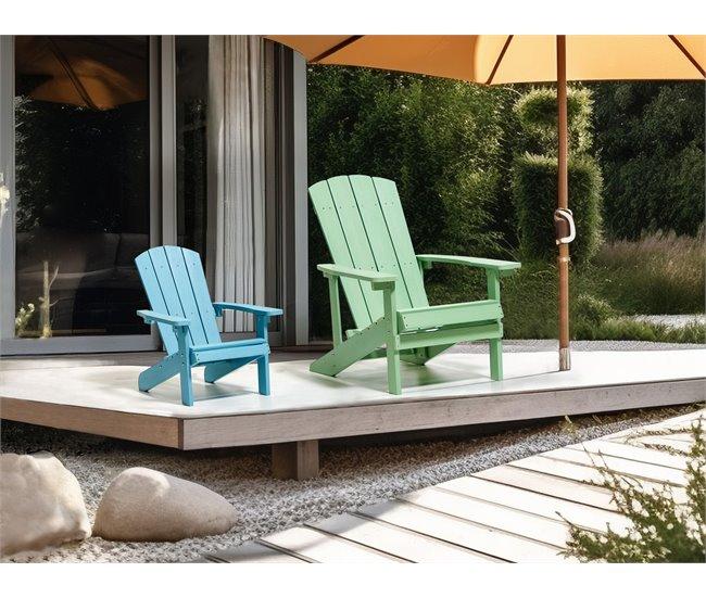 Conforama Silla De Jardín Infantil Azul Claro ADIRONDACK