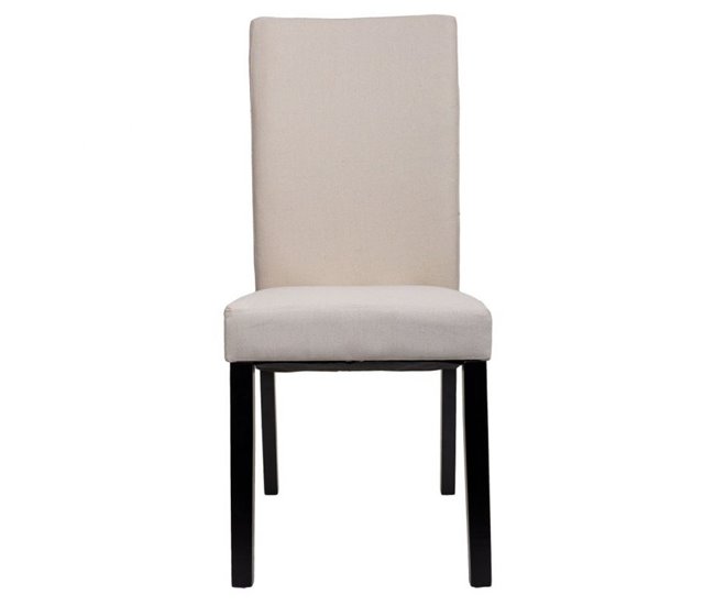 Conforama Silla De Madera Acolchada Beige De 49x48x102 Cm