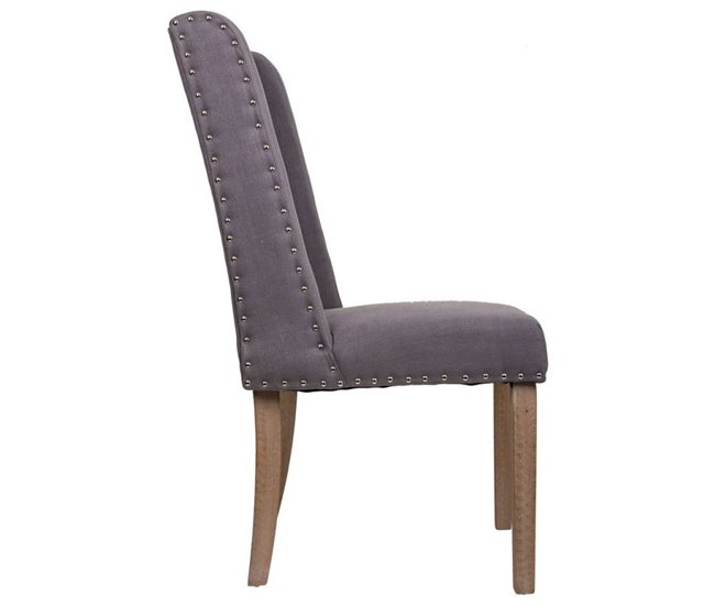 Conforama Silla De Madera Acolchada Marrón De 53x53x102 Cm