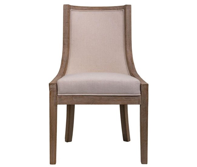 Conforama Silla De Madera Acolchada Mide 54x59x97 Centímetros