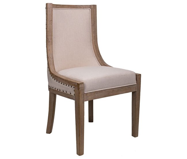 Conforama Silla de madera acolchada mide 54x59x97 centímetros