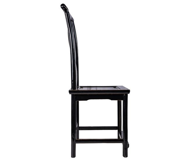 Conforama Silla De Madera Con Acabado Artesanal Negro 119x42x49 Cm