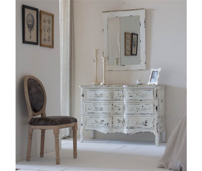 Conforama Silla De Madera Tapizada Color Gris Marengo De 48x46x96cm