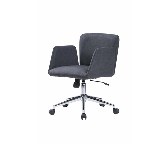 Conforama Silla De Oficina Daase Sillón Con Reposabrazos Asiento De Oficina Ergonómico 54x55h65/84 Cm Gris