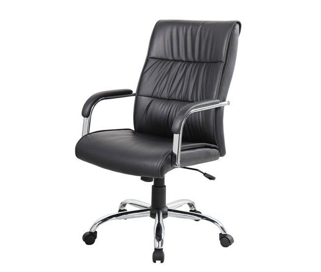 Conforama Silla De Oficina Dagomer Silla Ejecutiva Con Reposabrazos Silla De Oficina Ergonómica 69x60h105/115 Cm Negro