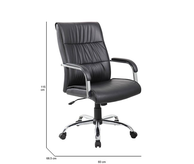 Conforama Silla De Oficina Dagomer Silla Ejecutiva Con Reposabrazos Silla De Oficina Ergonómica 69x60h105/115 Cm Negro
