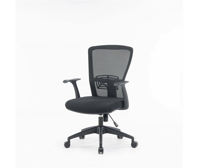 Conforama Silla De Oficina Dcas Silla De Trabajo De Malla Con Reposabrazos Asiento De Oficina Ergonómico 60x64h98/108 Cm Negro