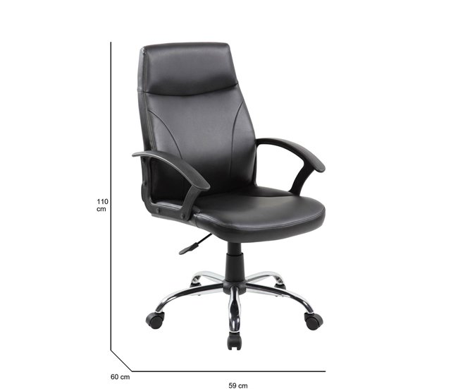 Conforama Silla De Oficina Dgliozz Silla Ejecutiva Con Reposabrazos Silla De Oficina Ergonómica Negro 60x59h100/110 Cm