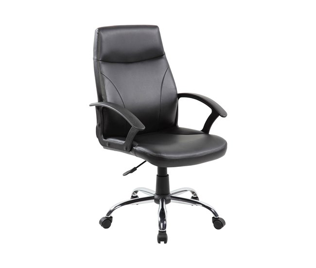 Conforama Silla de oficina Dgliozz Silla ejecutiva con reposabrazos Silla de oficina ergonómica Negro 60x59h100/110 cm