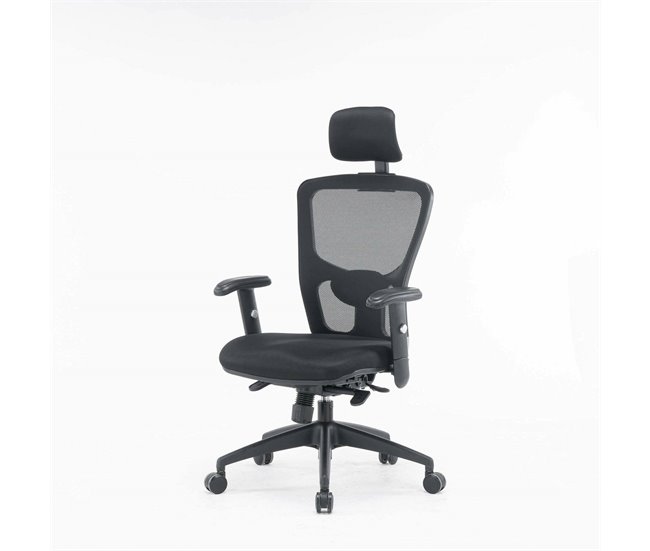 Conforama Silla De Oficina Dhenr Silla Ejecutiva De Malla Con Reposabrazos Asiento De Oficina Ergonómico 68x66h120/130 Cm Negro