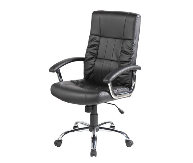 Conforama Silla De Oficina Dhongl Sillón Ejecutivo Con Reposabrazos Silla De Oficina Ergonómica 69x64h106/116 Cm Negro
