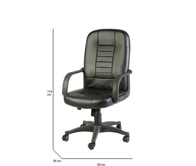 Conforama Silla De Oficina Dmelar Silla Ejecutiva Con Reposabrazos Silla De Oficina Ergonómica Negro 56x59h104/114 Cm