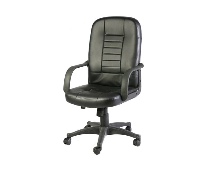Conforama Silla de oficina Dmelar Silla ejecutiva con reposabrazos Silla de oficina ergonómica Negro 56x59h104/114 cm